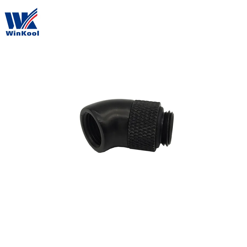 WinKool 45 Degree Male to Female Rotary Angle Fitting Adapter With G1/4'' Threads for Water Cooling