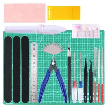 

29Pcs Gundam Modeler Basic Tools Craft Set with a Plastic Case and Bag for Hobby Model Assemble Building