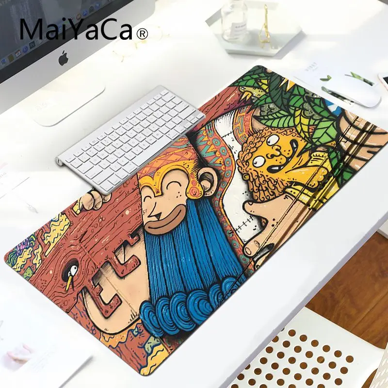 LockEdge 30X90cm MaiYaCa игровой коврик для мыши нескользящий ПК уличное искусство Граффити красивый коврик для мышки в стиле аниме ноутбук игровой коврик для мыши - Цвет: LockEdge 30X90cm