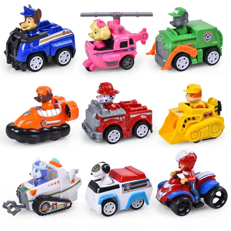 paw patrol con sus carros
