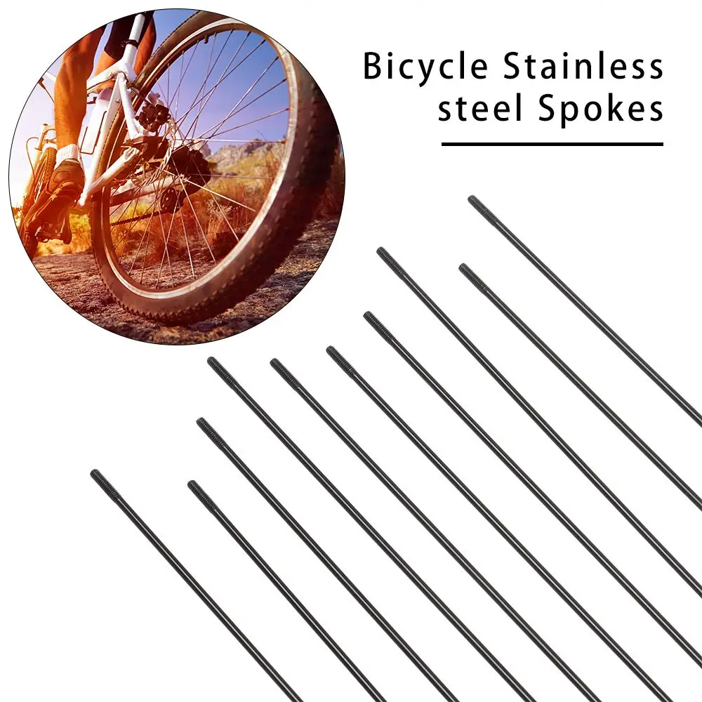 Stainless Steel Bicycle Spokes with Nipples for MTB Bicycles 10PCS