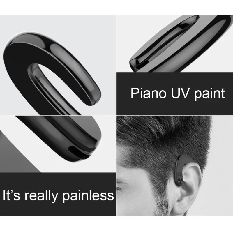 Наушники Bluetooth с костной проводимостью, не затычки для ушей, легкие Беспроводные наушники с ушным крюком