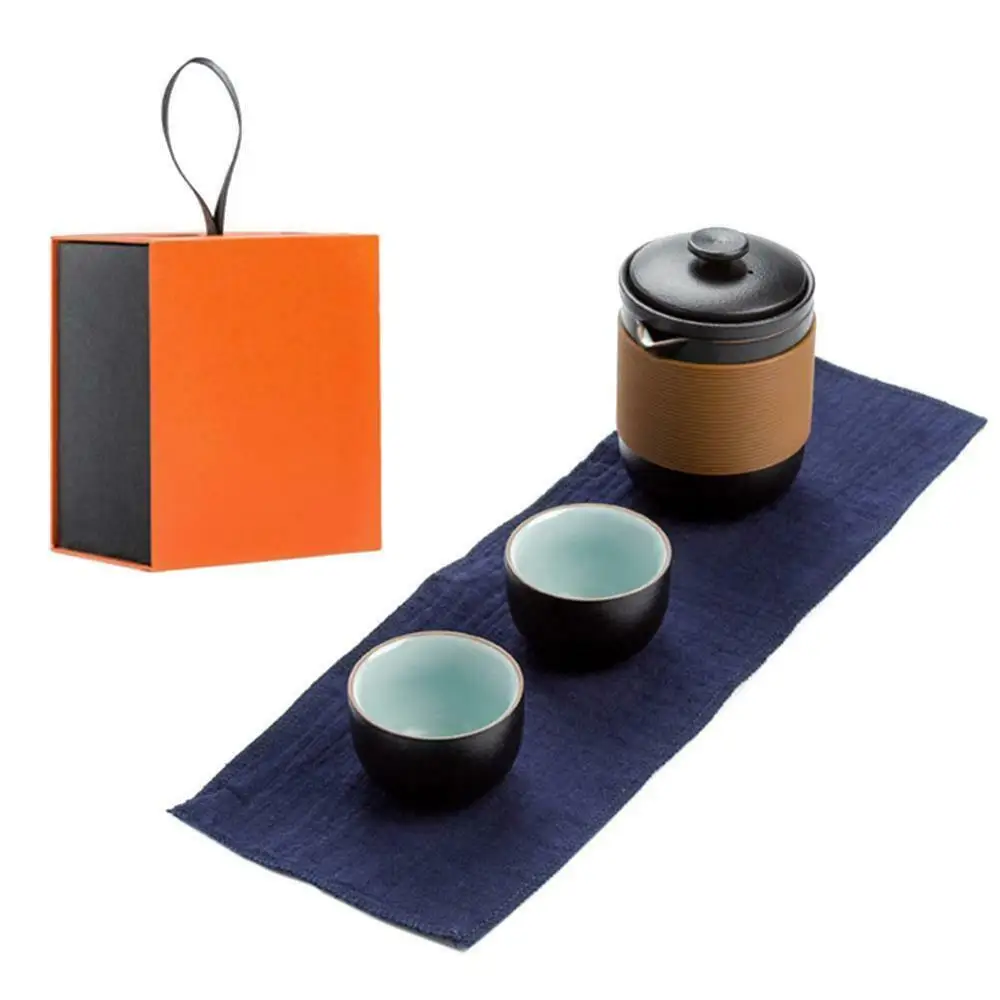 Чайная чашка Gaiwan, набор для путешествий, чайный набор, керамический портативный чайный сервиз для кунг-фу, китайский фарфоровый дорожный чайный горшок, простой - Цвет: C