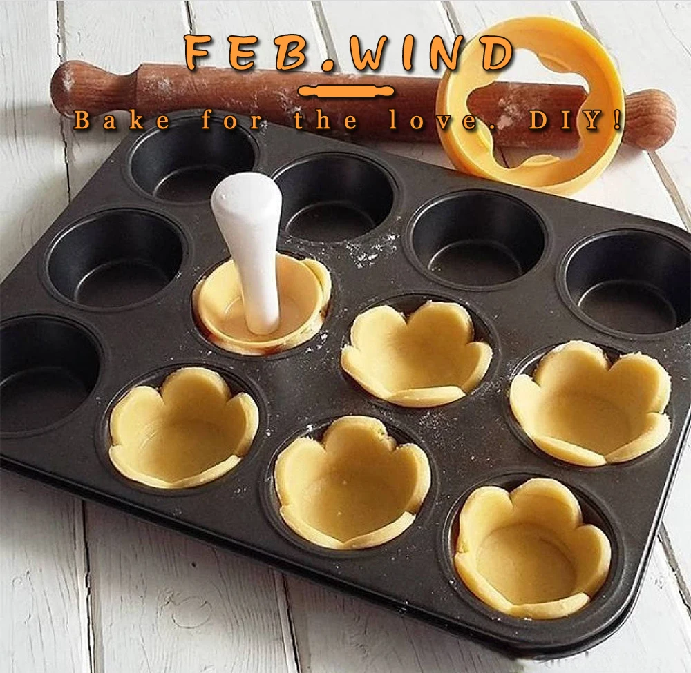 Perfect baked tart shells mold pastry tamper plastic mini tart tamper