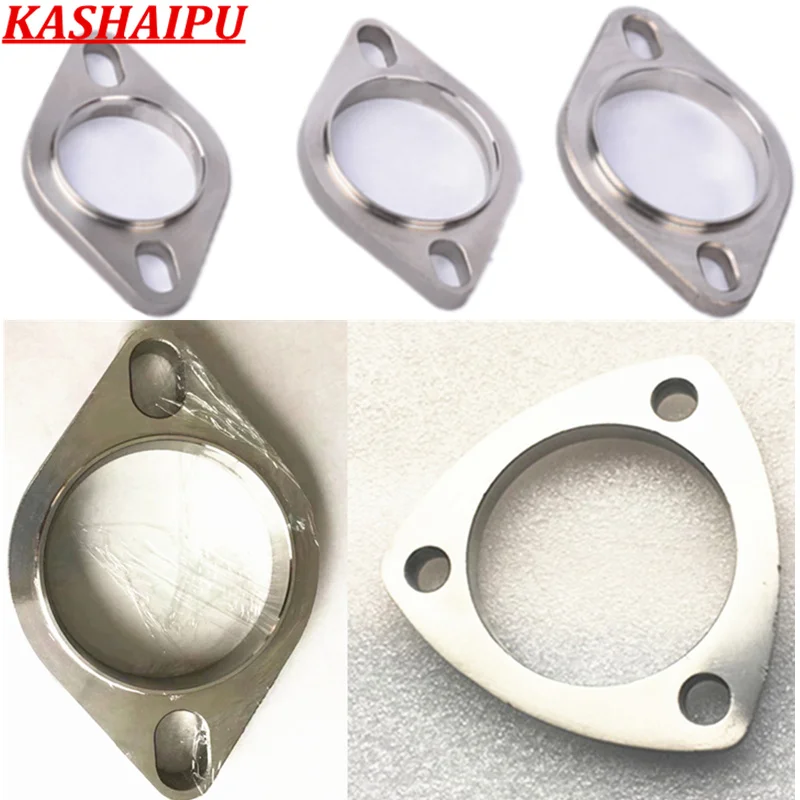 Square/oval Manifold Exhaust Muffler Pipe Flange Gasket Adapter Fits 2" 2 1/2 3" Pipes Catback