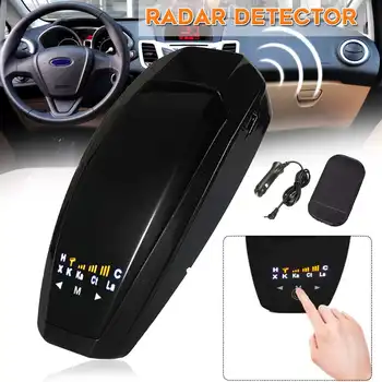

Car Speed Limited LED Display Radar Detector Voice Alert 360 Degree Full Band Language Support English/Russian w/ Anti Slip Mat