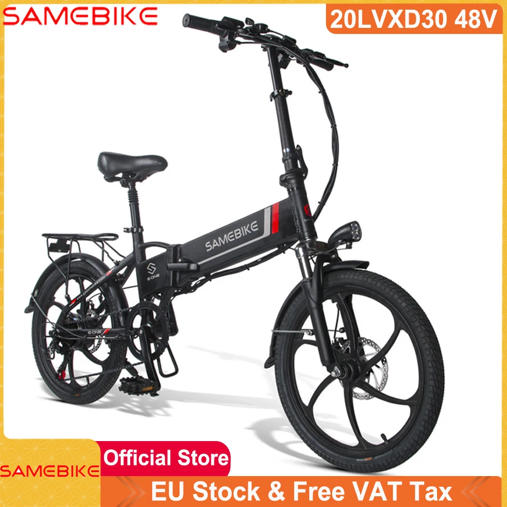 Eu Stock Originale Samebike Muslimcycling Pieghevole Smart Electric Bike 48V 10.4Ah 350W 20 Pollici 35 Km/H E-Bike Eu Plug