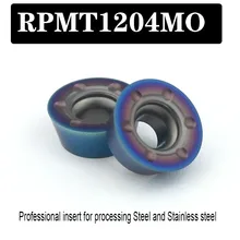 RPMT1204 APMT1003 blue nano coating Lathe Tool Milling cutter blade Insert Cutting Tool CNC Turning Tools Processing Steel coating taper milling cutter carving knifer for acrylic plastic processing shk12mm 30degree
