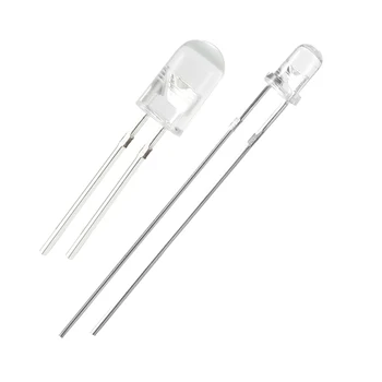 

uxcell 3mm Infrared Emitter Diode DC 1.2V/1.5V LED IR Emitter Light Emitting Diodes Clear Round Head for Arduino Low Heat