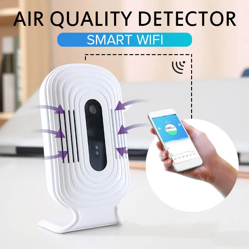 Wifi Digital CO2 PM2.5 HCHO TVOC Formaldehyde Gas Detector Meter Air Analyzers Monitor Tester Sensor Temperature Humidity JQ 300|Gas Analyzers| - AliExpress
