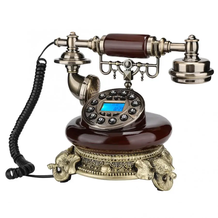

MS-5401A EU Type Retro Style Landline Desk Telephone for Home Office(Backlight)