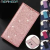 Glitter Leather Magnetic Flip Case for Samsung A10 A20 A30 A40 A50 A70 S A51 A71 A31 A41 A21S S20 Ultra S10 FE S9 S8 Plus Cover ► Photo 1/6