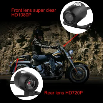 

3inch Front Rear Night Vision Motorcycle Driving Recorder Remote Control HD 1080P DVR Universal Dash Cam Video Waterproof Camera