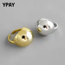 YPAY 100% auténtica Plata de Ley 925 anillo ajustable esfera geométrica de Corea anillos abiertos para mujeres joyería fina del partido YMR896