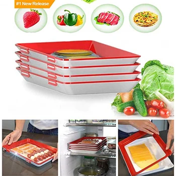 

Plastic Creative Food Preservation Tray Keep Food Fresh Kitchen Cutlery Tray kitchen Drawer Organizer Food Storage Container
