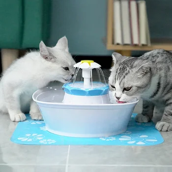 

Automatic Pet Cat Water Fountain LED Electric USB Pet Mute Drinker Feeder Bowl Cat Puppy Feeding Supplies