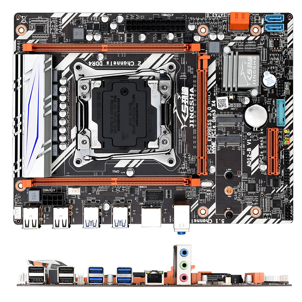 JINGSHA X99 материнская плата LGA 2011 v3 E5 CPU Dual DDR4 DIMM D4 4 * SATA 3 PCI EX16 слота M.2 порт до