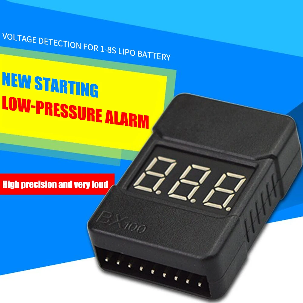 RC Car BX100 1-8S Lithium Battery Voltage Tester Low-pressure Alarm Checker For model cars | Игрушки и хобби