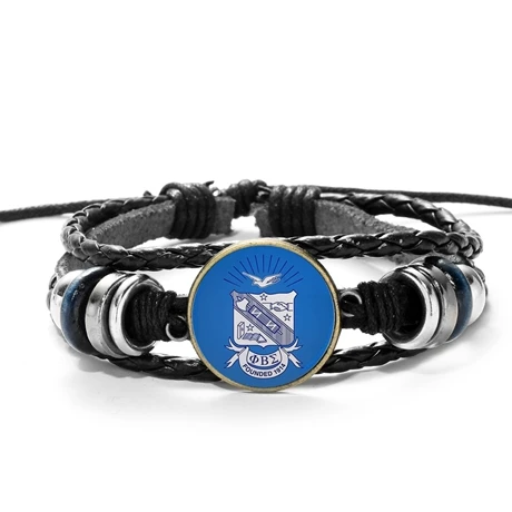 Style 4 SIAN Phi Beta Sigma, греческие буквы, браслеты, Fraternity, 1914 стеклянный кабошон ручной работы, многослойный Плетеный браслет из бисера - Окраска металла: Style 4