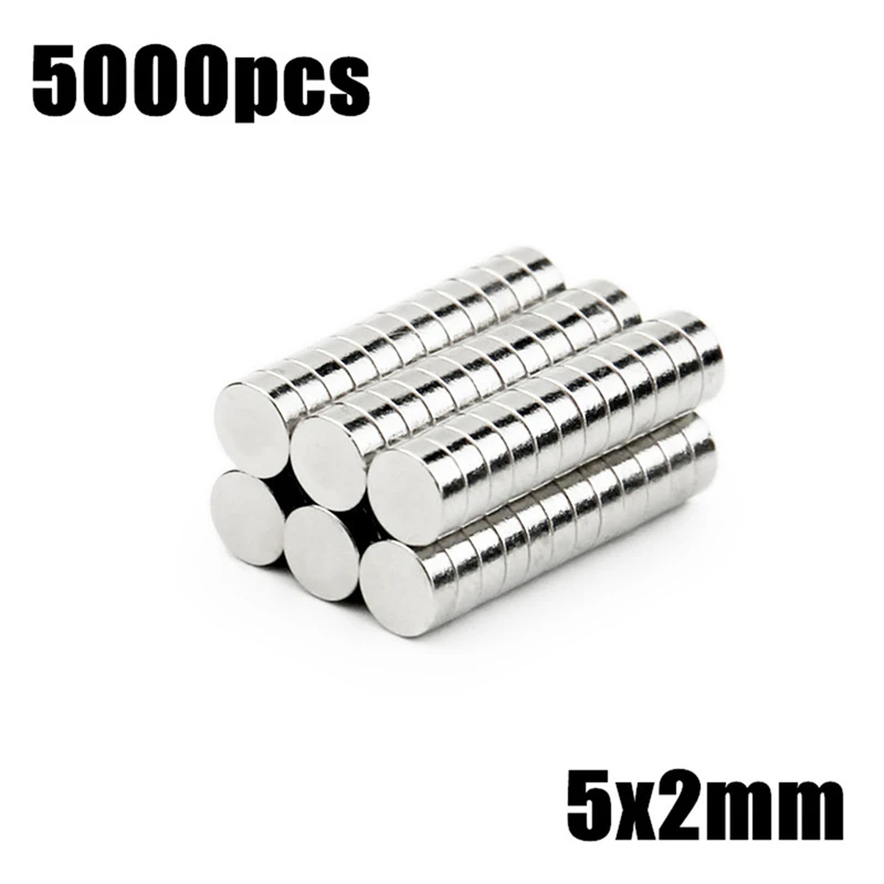 

5000pcs 5x2mm magnets Super Powerful Strong Rare Earth Neodymium Magnet N35 Magnets 5*2mm