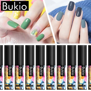 

Bukio Color Gel Nail Polish Set Nails Soak Off UV LED Gel Varnish Nail Art Lacquer Manicure Decorations Need Top Base Coat