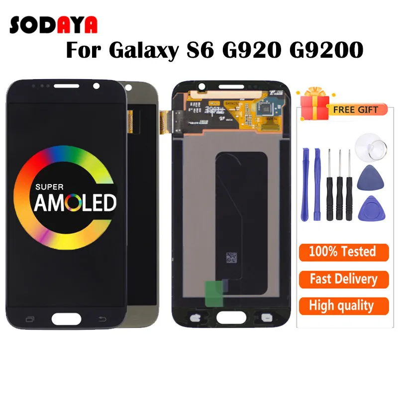 G920F ЖК-дисплей для Samsung Galaxy S6 G920 G9200 G920A G920I с сенсорным экраном дигитайзер сборка