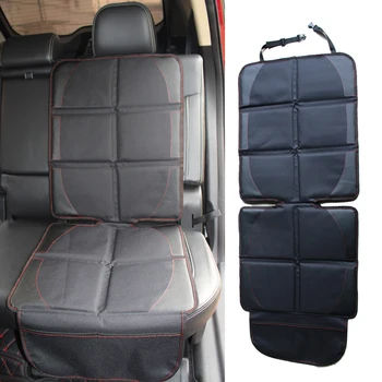 

HUZHAUTO 1Pcs Multi-function Car Seat Covers With Pocket Children Safety Seats Anti Slip Pad PU Leather Oxford