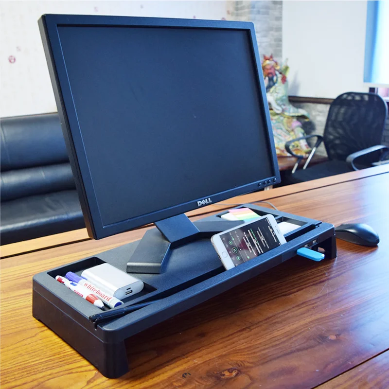 Настольная подставка с 3 портами USB для зарядки Офисная монитора экрана