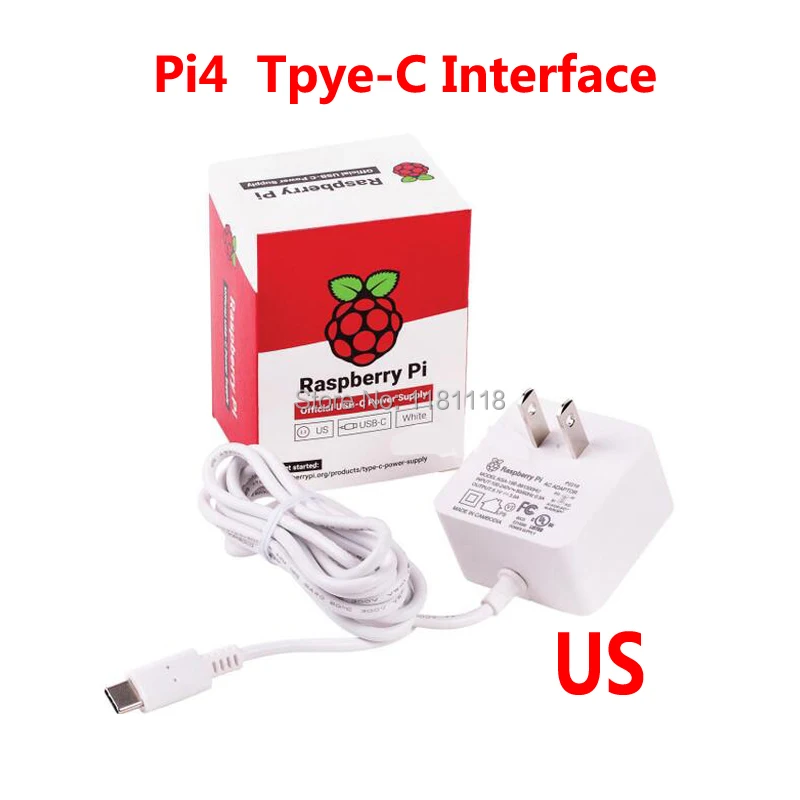 Raspberry Pi 4 Модель B официальная мощность 5V 3A Тип C 4B мощность