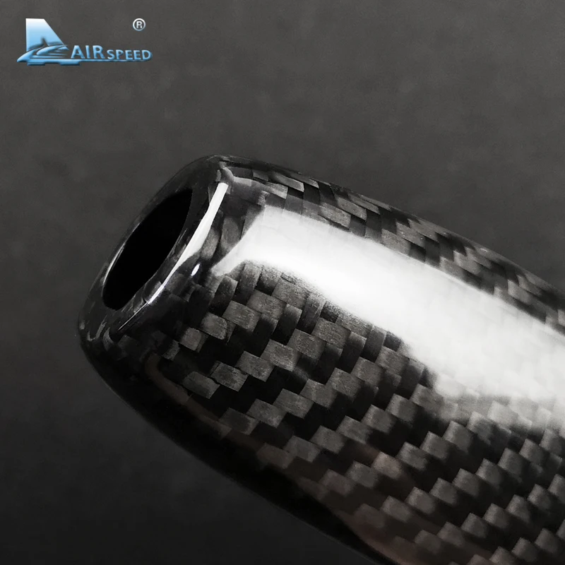 Cena Airspeed z prawdziwego włókna węglowego samochód wymienić uchwyty hamulca ręcznego pokrowiec na Forda Mustang 2015 2016 2017 2018 2019 akcesoria wykończenia wnętrz