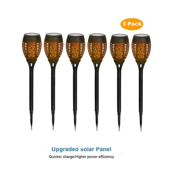 

2-8pcs Solar Flame Light Flickering lawn lamp Solar Light Outdoor Spotlight Lawn Torch Pathway Dancing Landscape Decoration Wate