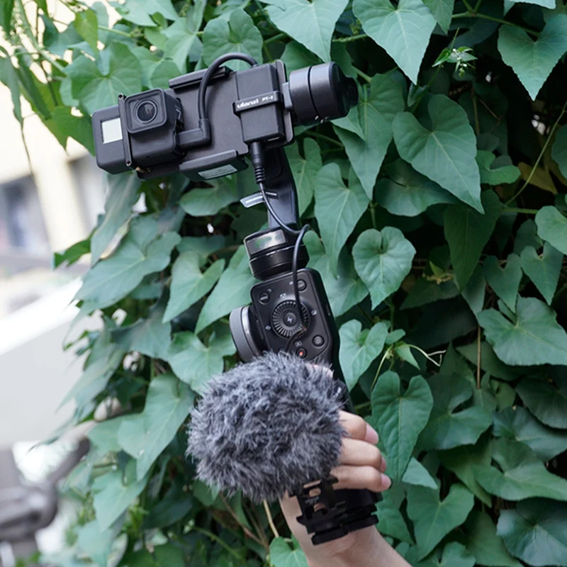 FFYY-Ulanzi Pt-6 Gopro Vlog пластина с микрофоном адаптер для 3 оси Gimbal Moza Mini S Smooth 4 Vimble 2 Vlogging металлический чехол для Gopro