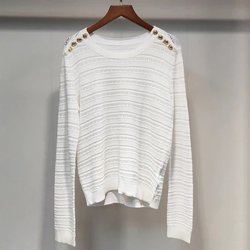 

white knitted blouses woman long sleeve o neck shirts 2020