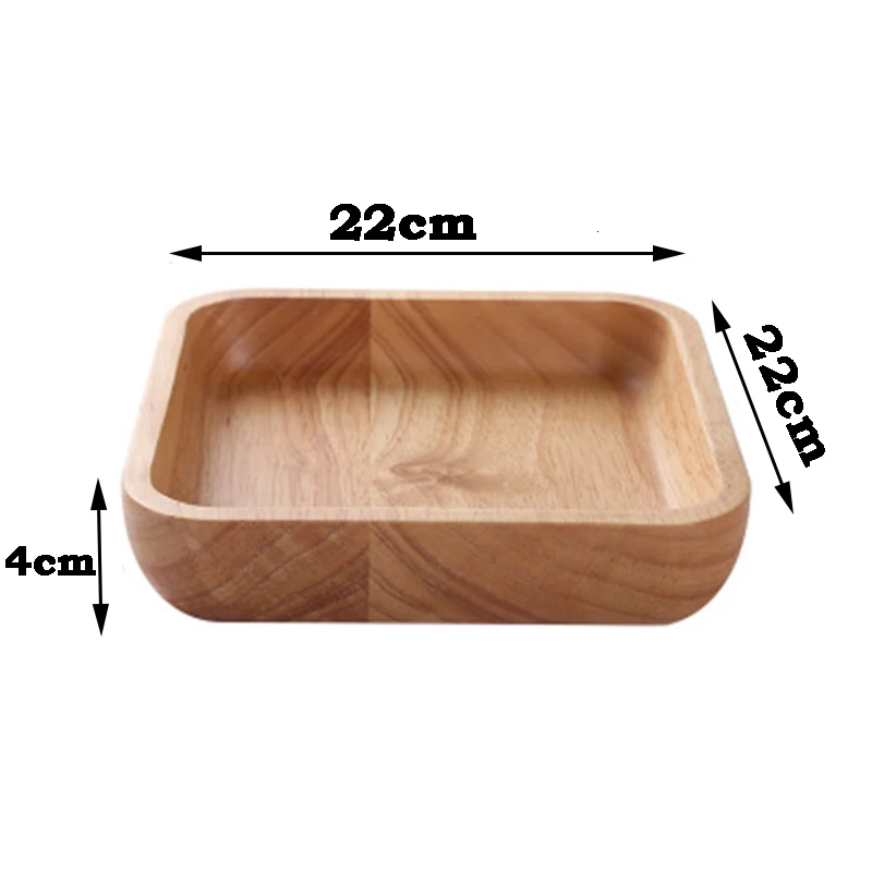 1 CAKEHOUD Creative Wooden Plate Japanese Fruit Salad Plate Home Smooth Wooden Bread Dish Tray Kitchen High Quality Service Tray - Цвет: 1