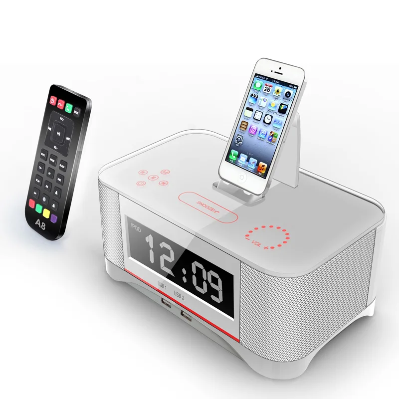 Новое поступление многофункциональная док станция для iPhone 6 7 8 X динамик А8 с