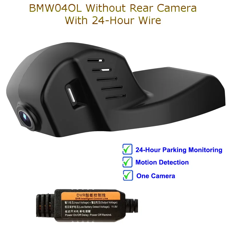 Jabriel 1080P скрытый авто видеорегистратор 24 часа парковочный рекордер Dvr камера заднего вида для BMW X1/X4/X5 E84 F26 F15 e46 e70 - Название цвета: BMW04 One Cam Line