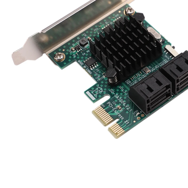 SA3004 4 порта 6G PCI-E для SATA3.0 Riser Card PCI Express для SATA 3,0 Miner SSD IPFS адаптер с большим радиатором для майнинга BTC