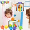 Learning Color Shape Sorting BlockGames Montessori Grasping Sorting AbilityToysFor Baby 0-12 MonthsToys For Children Educational 1