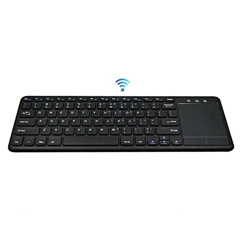 Мини-клавиатуры с usb-приемником для Android Smart tv ноутбуки 2,4G Беспроводная клавиатура беспроводная Мультисенсорная Сенсорная панель не Bluetooth
