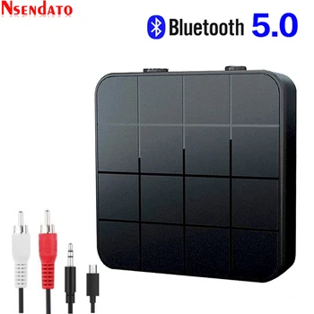

Bluetooth 5.0 Audio Music Transmitter Receiver 2 in 1 3.5mm AUX jack RCA Stereo Music Wireless Audio Adapter For Car TV Speaker