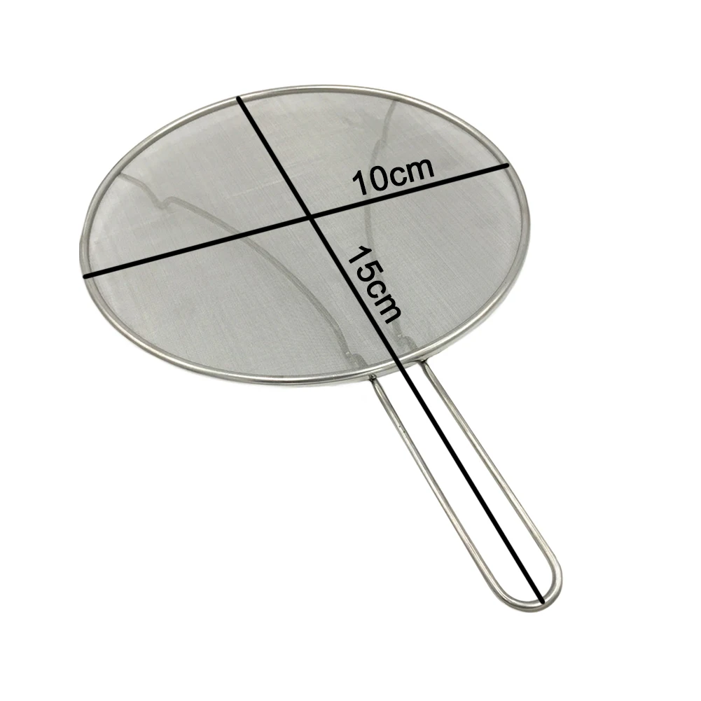 Portable For Frying Pan Stainless Steel Grease Guard Oil Splash Resist Kitchen Supplies Splatter Screen Multifunctional