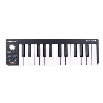 Billig MIDI Tastatur Pedal Worlde Easykey.25 Tragbare Elektronische MIDI Tastatur Mini 25-Key USB MIDI Controller Elektronische Klavier Pedal