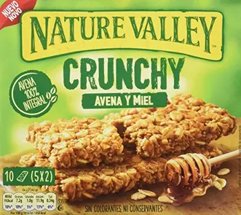 

Nature Valley - Crunchy avena y miel - Barrita de cereales - Caja de 5 uds x5 (210g)