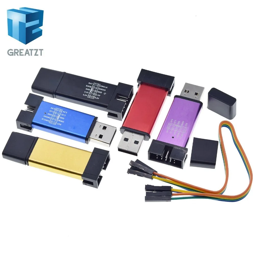 GREATZT ST LINK Stlink ST Link V2 Mini STM8 STM32 симулятор загрузки Программирование с чехлом DuPont Cable ST Link V2|Интегральные схемы| | АлиЭкспресс