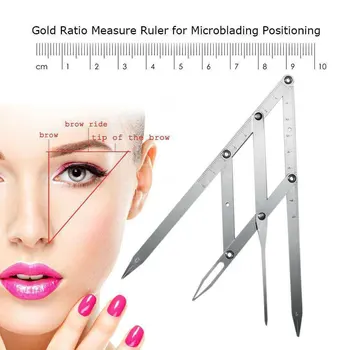 

Microblading Eyebrow Shaping Ruler Adjustable Size Makeup Tool Portable Calipers Stencil Measuring Grooming Tool Reusable