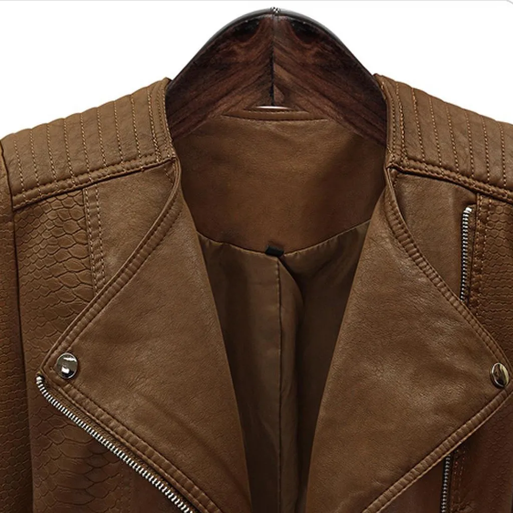 Женская коричневая джинсовая куртка, осенне-зимнее пальто, джинсовая куртка, Повседневная Уличная одежда Harajuku, Женская мотоциклетная одежда, ropa mujer