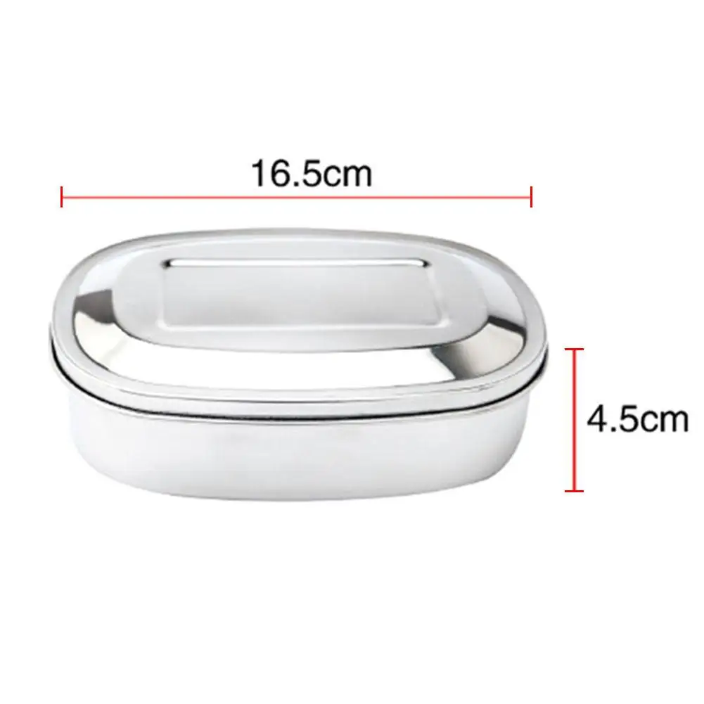 Stainless Steel Lunch Box for Kids Student Food Container Bento Box 304 Top Grade Storage Thermal Metal Square Box 300-500ml