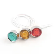 

5PCS NHC with wire Panel Mounting Neon Indicator Red Green Yellow DC 12V 24V 220V 380V Mounting Hole 10mm Guiding Signal Lamp