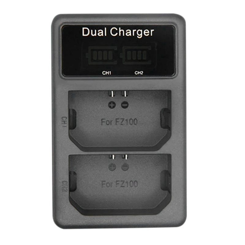 Зарядное устройство Usb с двумя портами для камеры Fz100 ЖК дисплей быстрая зарядка
