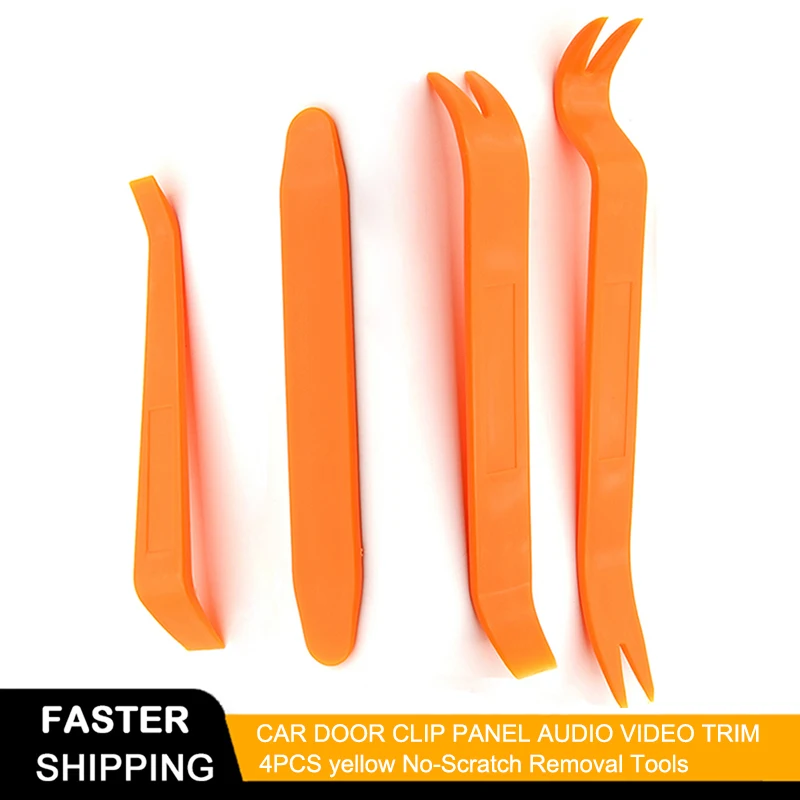 

VISBELLA 4Pcs Car Audio Door Clip Panel Trim Dash Auto Removal Pry Tool Kit Dashboard Installation No-Scratch Hand Repair Tools